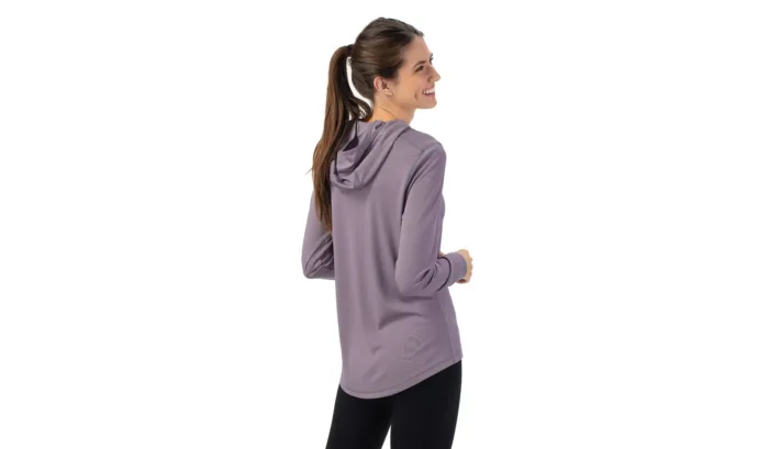 Women’s Sun Slayer Hoodie – Grey Ridge Purple - Image 3