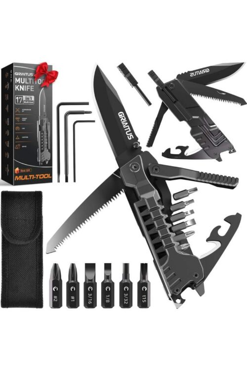 Giriaitus  17-in-1 Knife and Multitool – Black