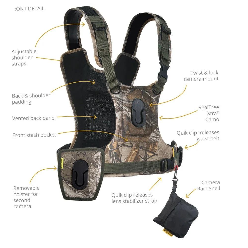 Cotton Carrier CCS G3 Camo Binocular & Camera Harness - Image 3