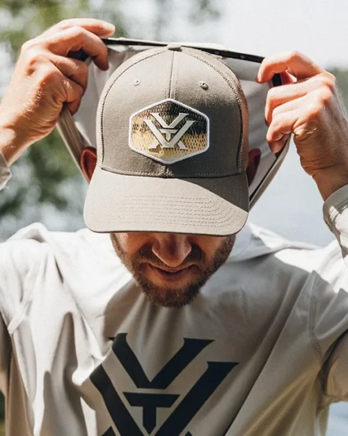 Vortex Split Shot Patch Cap Fishing-Inspired Style Vortex®